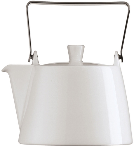 Teekanne mit Metallbügel Form Tric - uni weiss 1,15 L