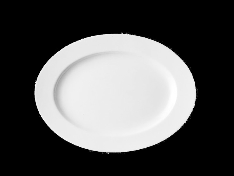 Epoque Platte oval weiss, Durchmesser 33 cm