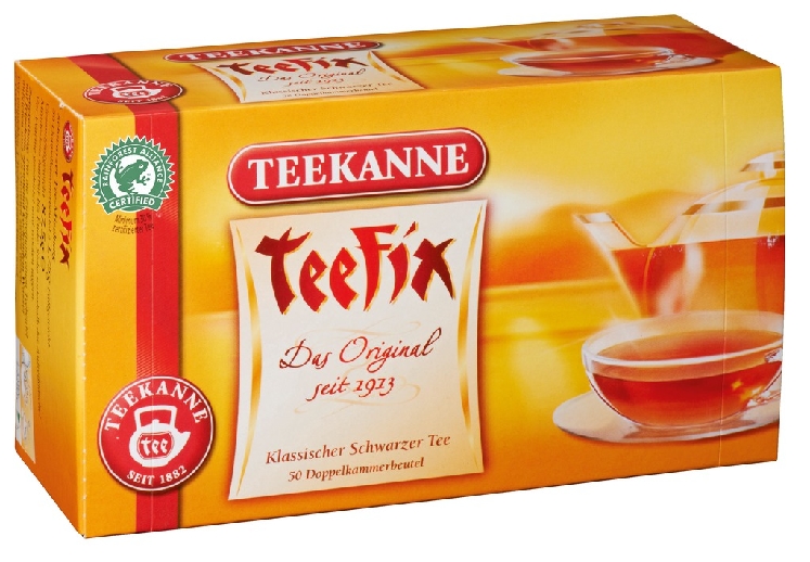 Teekanne Teefix - schwarz Glasportion ohne Einzelumhüllung Inhalt: 50 Beutel