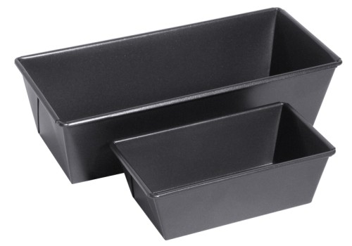 Antihaft-Pastetenform, glatt aus Stahl, beschichtet mit PTFE- Antihaftbeschichtung, nicht aufklappbar, mit verstärktem Rand Länge: 14,5 cm,