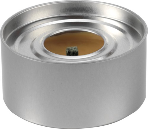 DUNI Gartenfackeln, silber mit Deckel, 2-P. 2 Stück