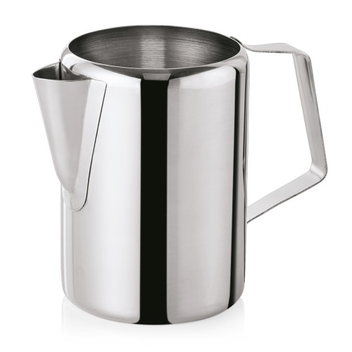 Gießer, Hochglanzpoliert. Material: Chromnickelstahl. Inhalt in Litern: 0,6. Durchmesser: 8,5 cm. Maße: Höhe: 115 mm