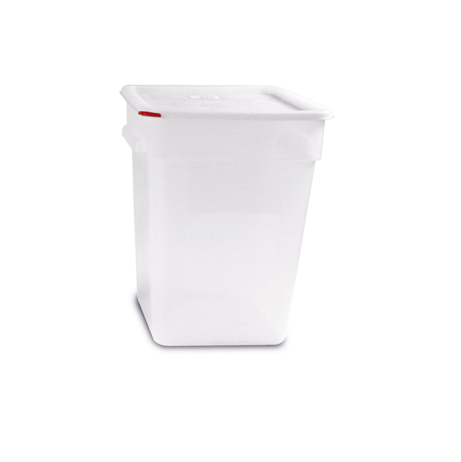 ARAVEN quadratischer Behälter aus Polypropylen mit Deckel und 22 Liter Fassungsvermögen, durchsichtig