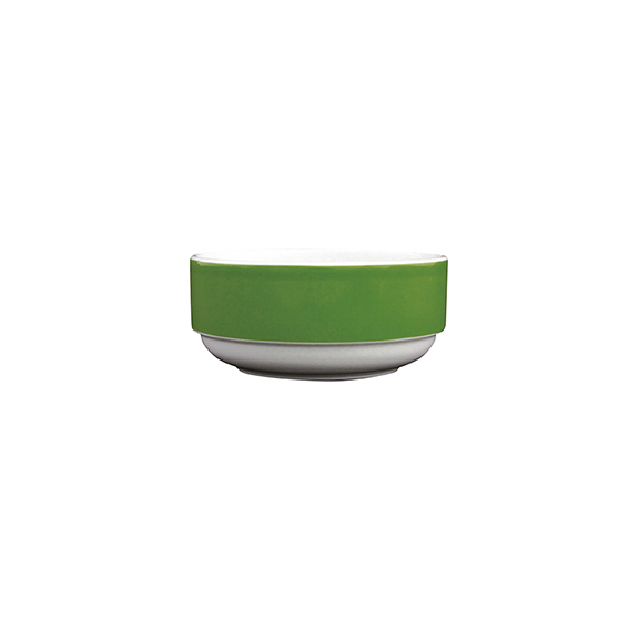 Schüssel rund 12 cm hoch - Form: Color mit System, - Dekor 79572 Dunkelgrün - aus Porzellan., Hersteller: Eschenbach. "Made in