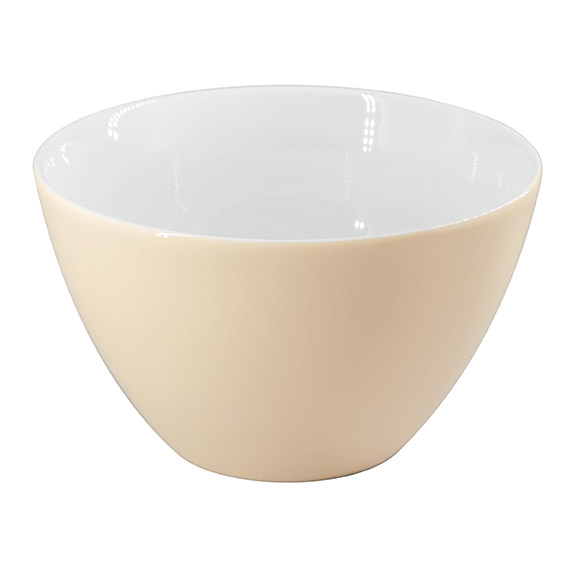Schüssel 21 cm - Form: Table Selection - Dekor, 68568 beige - aus Porzellan. Hersteller:, Eschenbach. "Made in Germany".