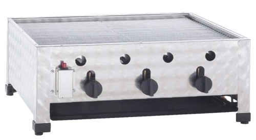 NEUMÄRKER Gas-Kombi-Tischbräter - 3 Brenner nur für Propan-/Butangas 650x530x280 mm