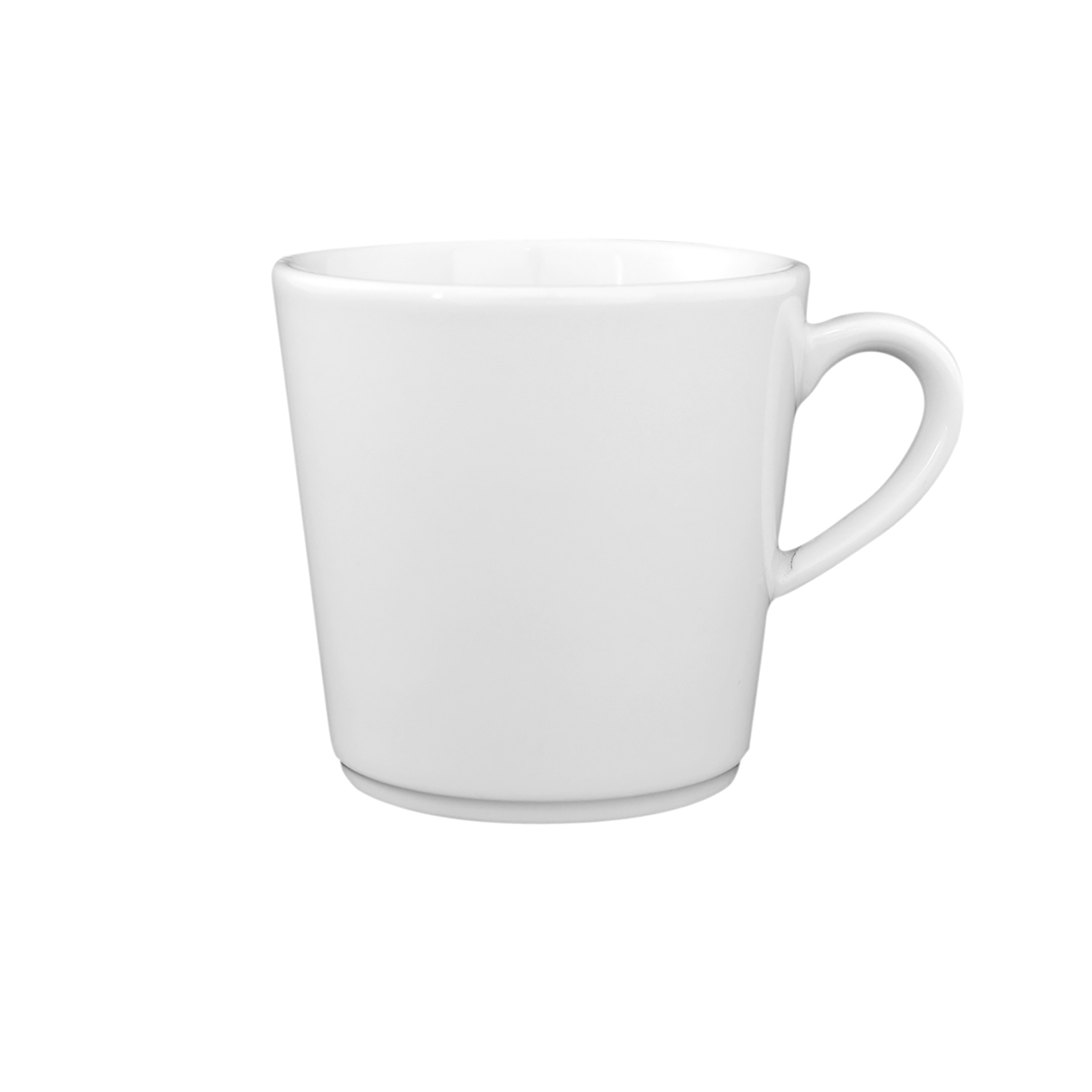 Milchkaffee-/ Kakaotasse 0,26l, konisch, Form Primavera - uni weiß, Eschenbach Porzellan