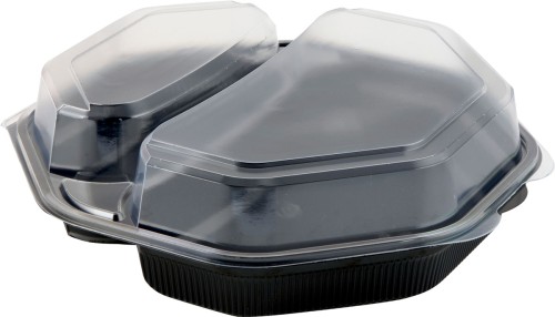 Duni Octaview® (C&C Packung mit 149870) 230 x 230 x 50 mm Schwarz 2-Teilung, 150 Stk/Krt (5 x 30 Stk)