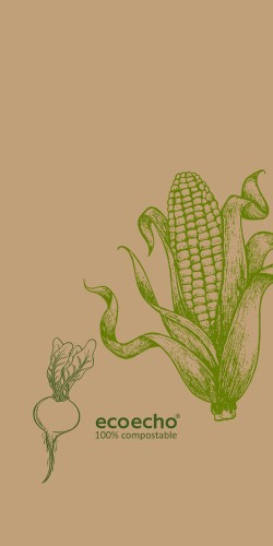 Duni Tissue-Serviette 40 x 40 cm Veggies 2-lagig, 1500 Stk/Krt (5 x 300 Stk)