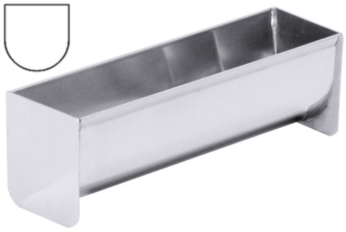 Portionsdachrinne aus Edelstahl 18/10, hochglanzpoliert Länge: 13,5 cm, Breite: 4 cm, Höhe: 4,5 cm, Volumen: 0,16 l