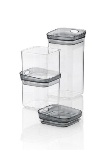 Vorratsdose Jule MS-Kunststoff transparent 3er Set 21,0x10,5x21,0 cm von Kela