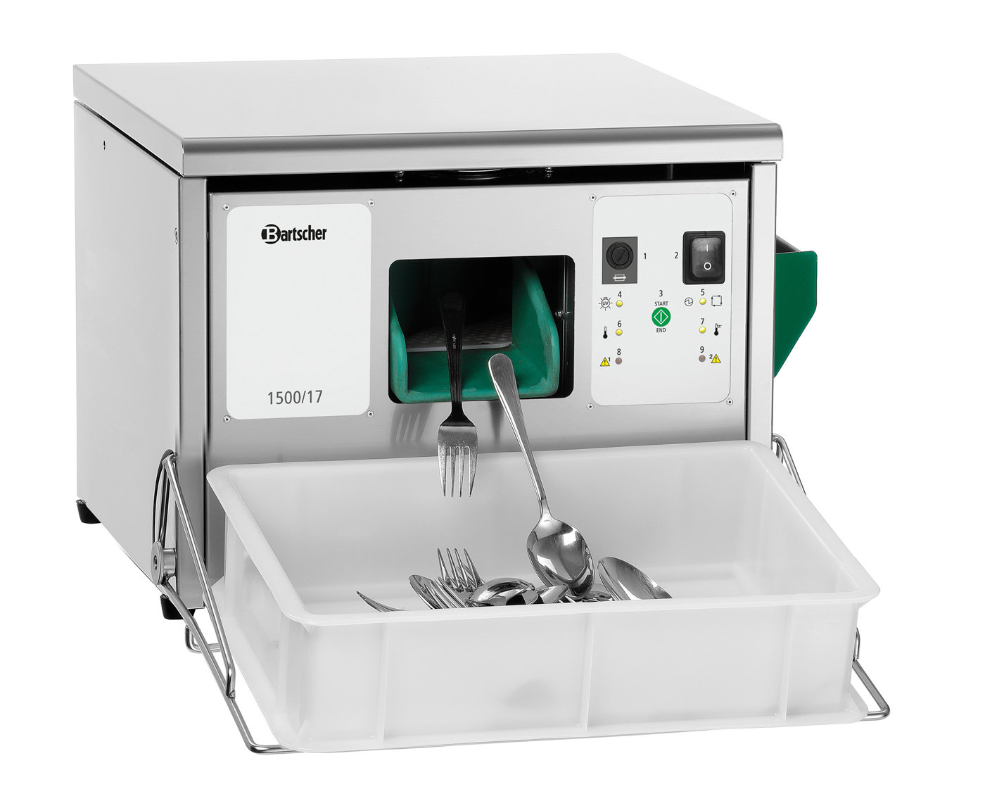 Bartscher Besteckkorbhalter 1500/17 | Ausgelegtfür: Besteckpoliermaschine 1500/17 | Maße: 43,5 x32,2 x 11,7 cm. Gewicht: 0,5 kg