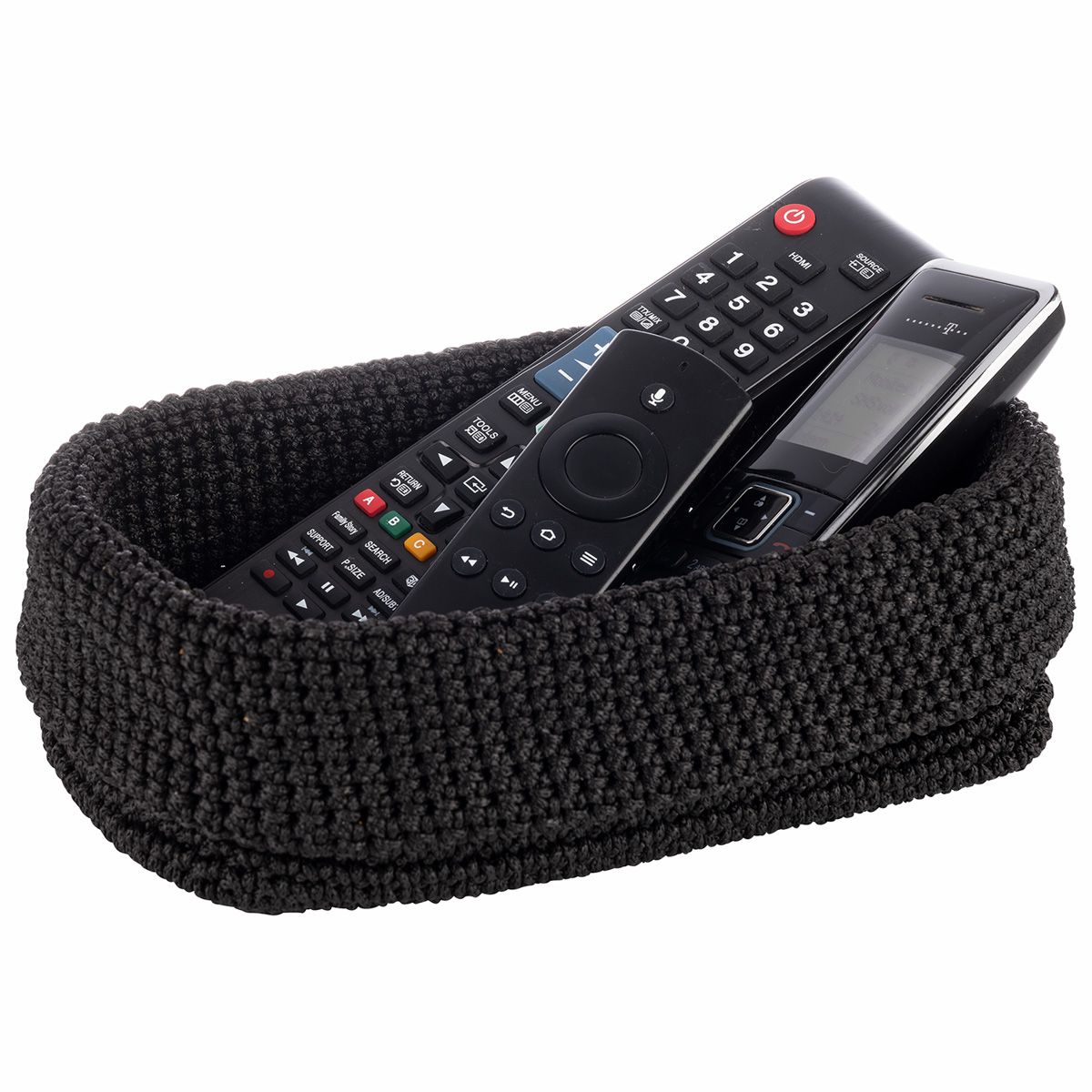 Häkelkorb, 24 x 17,5 cm, H: 12 cm, Polyester, umgekrempelt kann die Höhe, individuell gestaltet werden