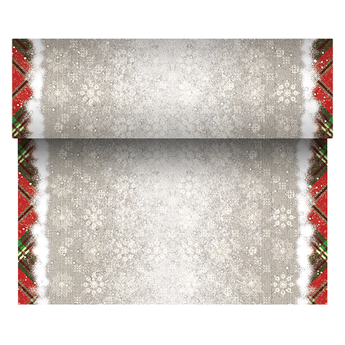 PAPSTAR Tischläufer, stoffähnlich, Airlaid 24 m x 40 cm "Chequers Tree"