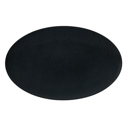 Seltmann Coupplatte 40x25,5 cm M5379, oval, Form: Coup Fine Dining, Dekor: 57350 schwarz, hohe Kantenschlagfestigkeit, Made in Germany