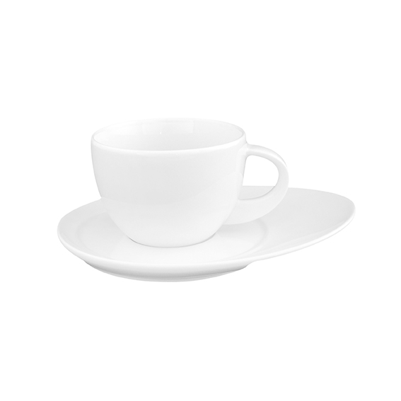 Obertasse 0,40 l - Form: Universo - weiss - aus, Porzellan. Hersteller: Eschenbach. "Made in, Germany".