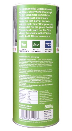 Neumärker's Gourmet Waffel Karton (12x 0,5 kg) Profi-Backmischung für Waffeln | 12 Dosen à 500 g im Umkarton