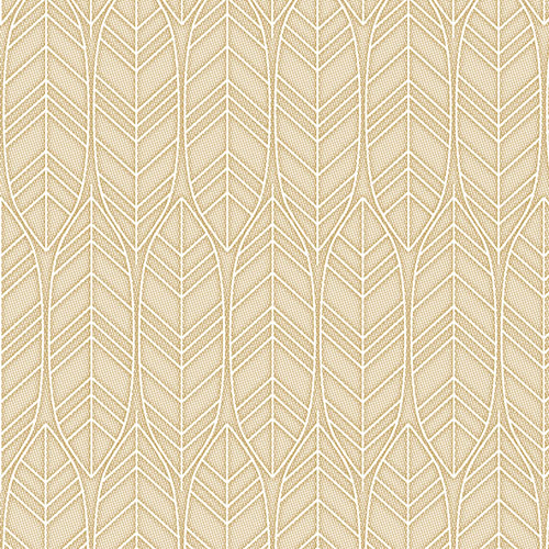 50 Servietten "ROYAL Collection" 1/4-Falz 40 cm x 40 cm sand "Leaves" von PAPSTAR