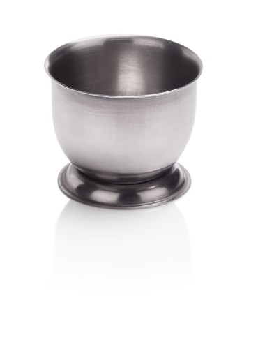 Eierbecher ohne Loch. ohne Loch. Chromnickelstahl.
