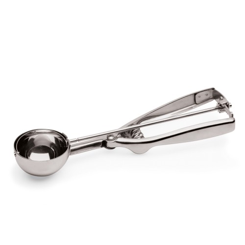 Portionierer, Material: Chromnickelstahl. Inhalt: 100 ml. Durchmesser: 6,5 cm. Maße: Länge: 245 mm