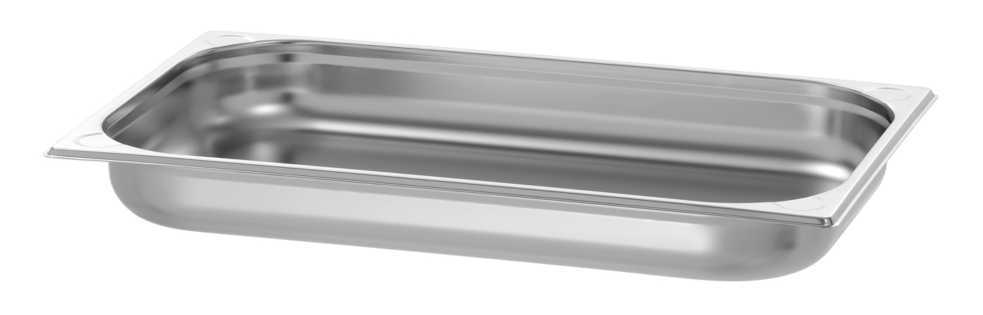 Bartscher GN-Behälter, 1/1 GN,T65, Basic Line |Ausführung: Ohne Perforation | Maße: 53 x 32,5 x6,5 cm. Gewicht: 0,6 kg