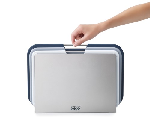 Joseph Joseph Nest - 3-teiliges Schneidebrett-Set, regulär - grau