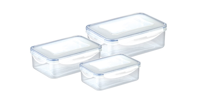 Dose FRESHBOX 3 St., 1.0, 1.5 ,2.5 l, rechteckig