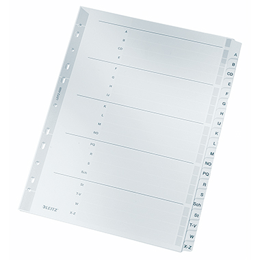 Leitz A-Z Register DIN A4 Karton grau 20 Registerblätter