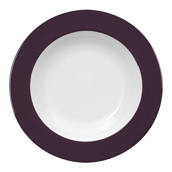 Teller tief 30 cm - Form: Table Selection - Dekor, 79932 pflaume - aus Porzellan. Hersteller:, Eschenbach. "Made in Germany".