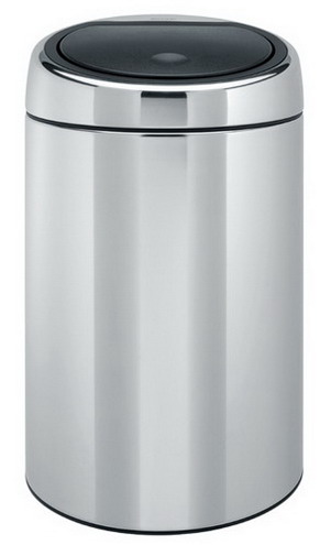 Brabantia Kosmetikeimer Touch Bin 3 ltr. platzsparender Wandeimer hermetisch  leise schließender Deckel