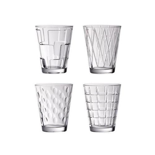Villeroy & Boch Dressed Up Wasserglas Set 4-teilig clear, Inhalt: 0,31 l, Durchmesser: 8,6 cm