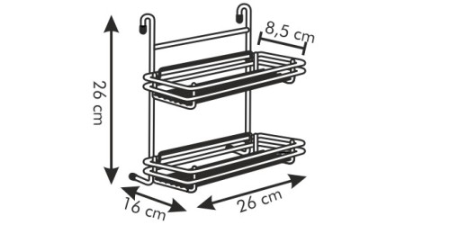 Doppelregal MONTI, 26 cm