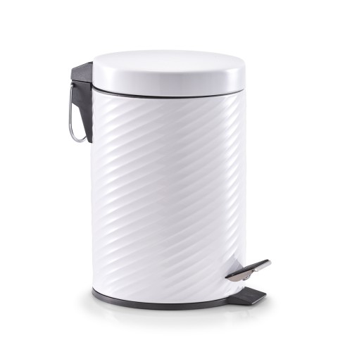 Kosmetikeimer, 3 ltr., Metall, weiß. Ø: 170 mm. Höhe: 260 mm.