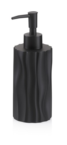 Seifenspender Merida Polyresin schwarz 19,0 cm 7,0 cm Ø 200,0 ml von Kela