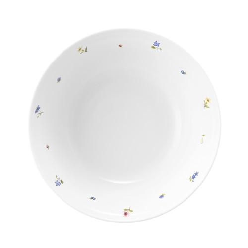 Seltmann Schüssel rund 24 cm, rund, Form: Community, Dekor: 57391 Streublume, hohe Kantenschlagfestigkeit, Made in Germany