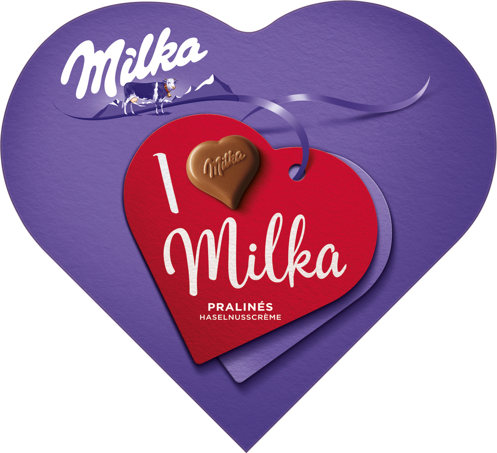 I Love...Milka Schokolade Miniherz Nougat 44G
