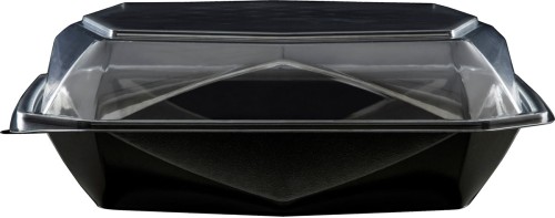 Duni Octaview® L+ 225 x 225 x 80 mm Schwarz ungeteilt, 100 Stk/Krt (1 x 100 Stk)