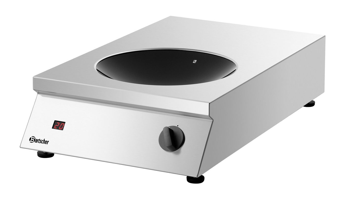 Bartscher Induktionswok 35/293-FL | Geräte-Anschluss: Steckerfertig | Maße: 40 x 65,5 x 150 cm. Gewicht: 10 kg