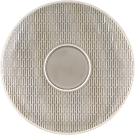 Bauscher Untertasse aus der Kollektion scope glow gray, coup, relief, 19 cm, aus Porzellan