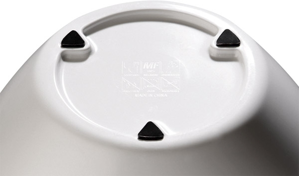 Schale -BALANCE- Ø 30 cm, H: 19,5 cm Melamin, weiß, 5 Liter mit Antirutsch-Füßchen spülmaschinengeeignet stapelbar nicht