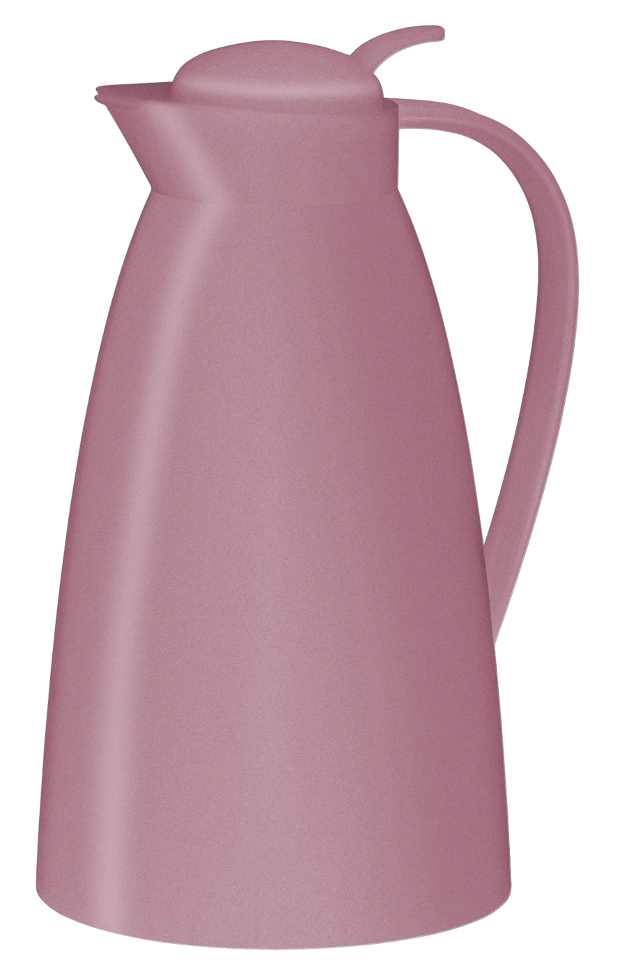 Isolierkanne Eco romatic rose mat 1,0 l; Design by Martin Hauenstein; hochwertiger Kunststoff gefrostet mit Hartglaseinsatz
