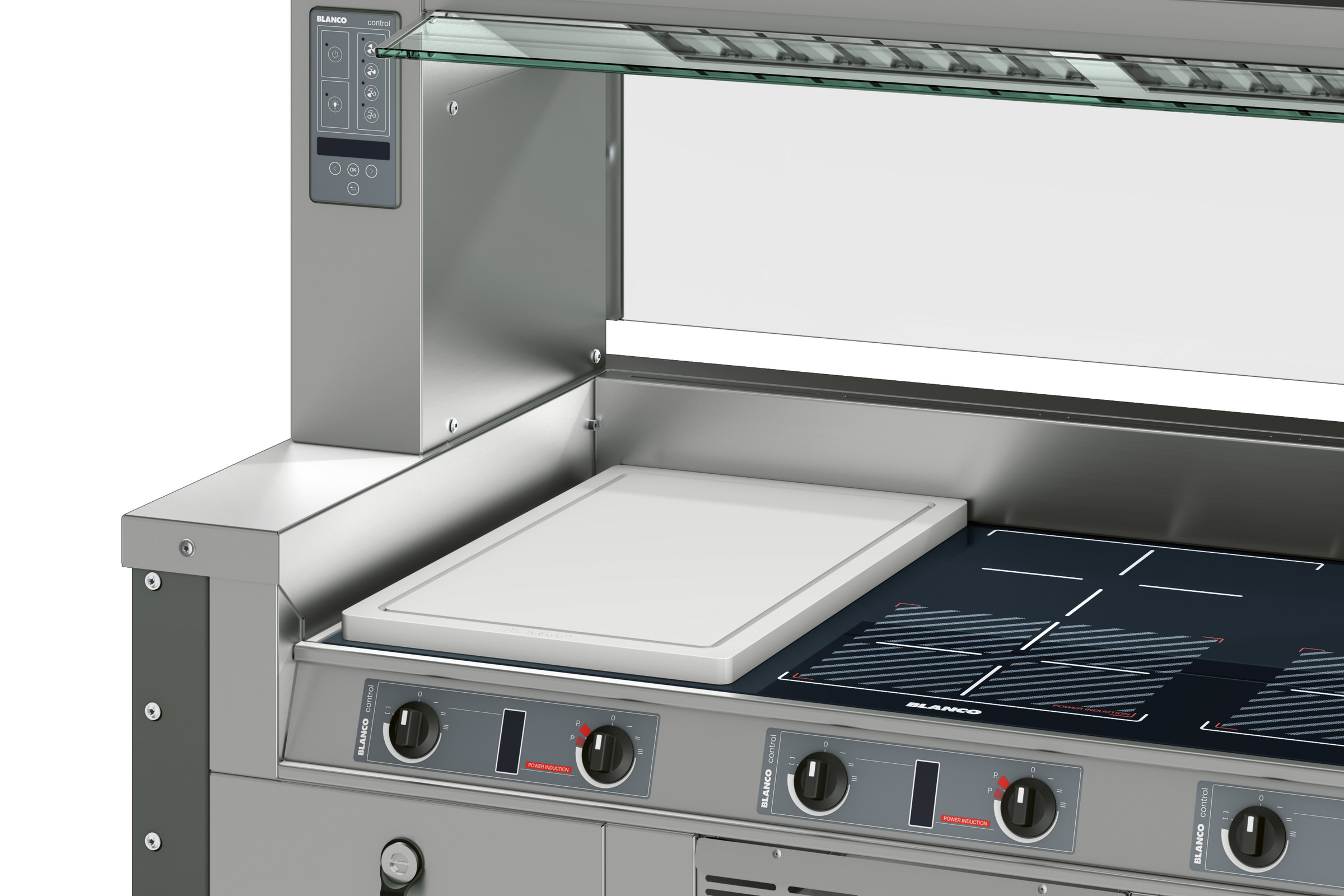 BLANCO Schneidbrett mit umlaufender Saftrinne, optimal angepasst auf die Größe eines Kochfelds, Maße: 530 x 325 x 20 mm