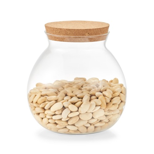 Vorratsglas, Glas; Kork, Ø15,1x15,7 cm. Farbe: transparent. Fassungsvermögen: 1700 ml. Rund und schön anzusehen! Das Vorratsglas ist mit seiner