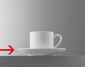 Kaffee-/Suppen-Untertasse - Durchmesser 16 cm -, Form PRIMAVERA - uni weiß -, Eschenbach Porzellan