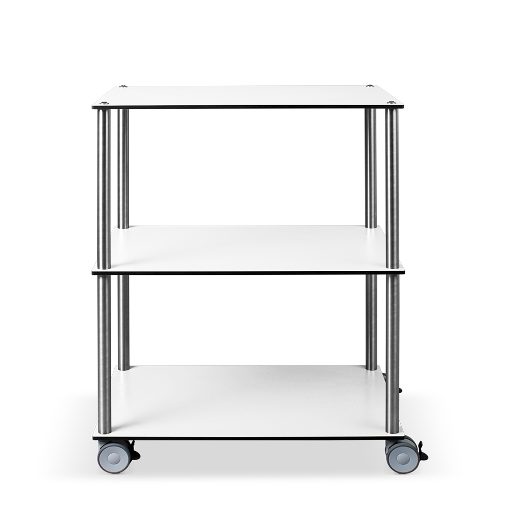 ETHERNASOLID® MULTICART Etagenwagen W23 mit 3 Böden, weiß