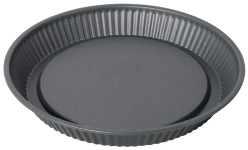 Antihaft- Obsttortenform aus 0,6 mm starkem Stahl, PTFE antihaft-beschichtet, nicht spülmaschinengeeignet Durchmesser innen: 27,5 cm,