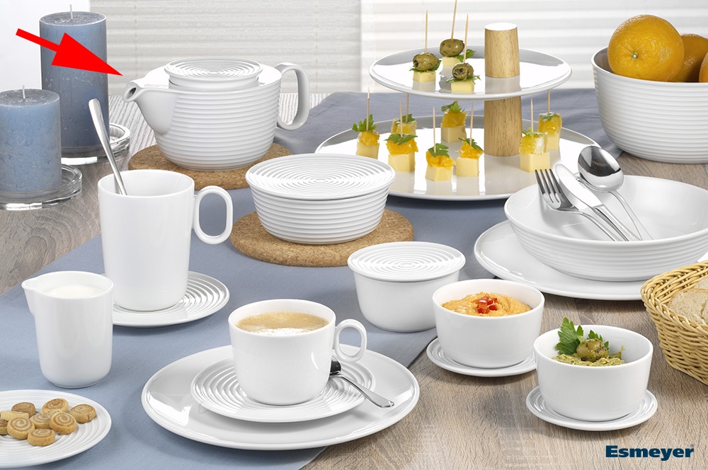 Teekanne ONO, Inhalt 0,8 Liter, von Thomas. Aus weißem Porzellan.