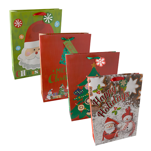 PAPSTAR Lacktragetasche, Jumbo 46 cm x 33 cm x 10 cm "Christmas" sortiert