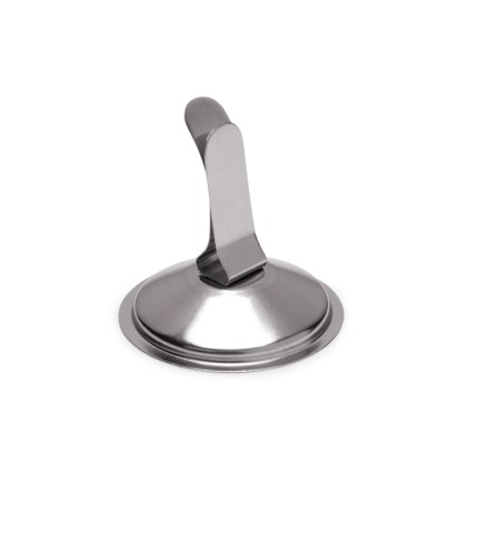 Kartenhalter. Chromnickelstahl. Durchmesser oben 5,5 cm.