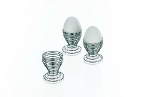 Kela Eierbecher Globul Metall verchromt 4tlg 6cm 5cmØ